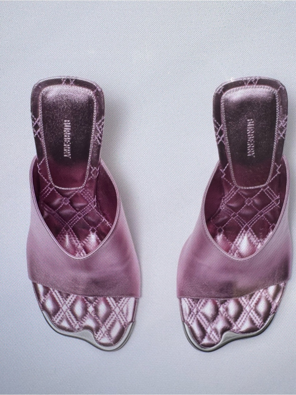 Burberry pink Open-Toe Mule Heels